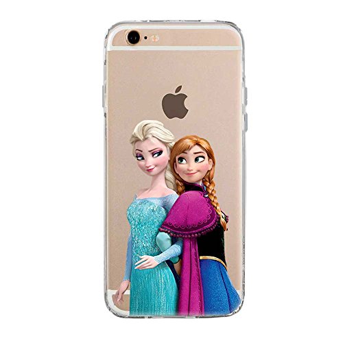 6Plus 6SPlus TPU Softcae Weiß Protective Schutzhülle Handycover Etui Bumper Staubdicht Telefon-Kasten Case Shell Abdeckung Back Cover, Sammlung Special, Frozen ELSA Anna, iPhone 6Plus 6SPlus von SLIDE