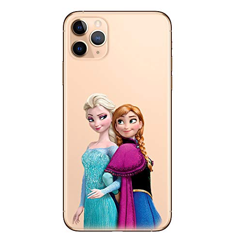 IP11 Pro TPU Softcae Weiß Protective Schutzhülle Handycover Etui Bumper Staubdicht Telefon-Kasten Case Shell Abdeckung, Sammlung Special, Frozen ELSA Anna, iPhone 11 Pro von SLIDE