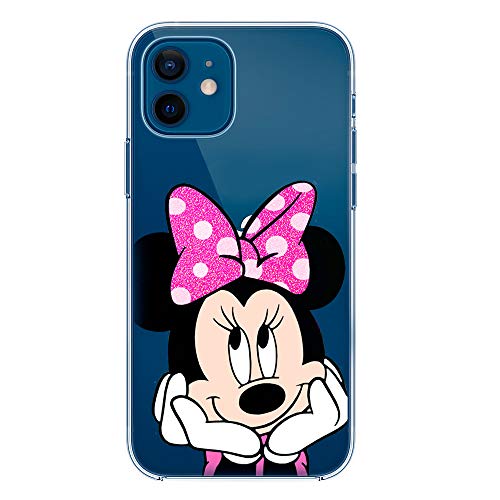 IP12 Mini TPU Hülle Softcae Weiß Protective Schutzhülle Handycover Etui Bumper Telefon-Kasten Case Abdeckung Back Cover Fashion Glitter Minnie Fluo Fluoreszierend, iPhone 12 Mini von SLIDE