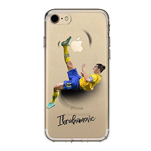 IP7 / IP8 / SE 2020 TPU DURCHSICHTIG Softcae Protective Schutzhülle Handycover Etui Bumper Staubdicht Telefon-Kasten Case Abdeckung Cover, Soccer Collection, Zlatan Ibrahimovic, iPhone 7/8 / SE 2020 von SLIDE