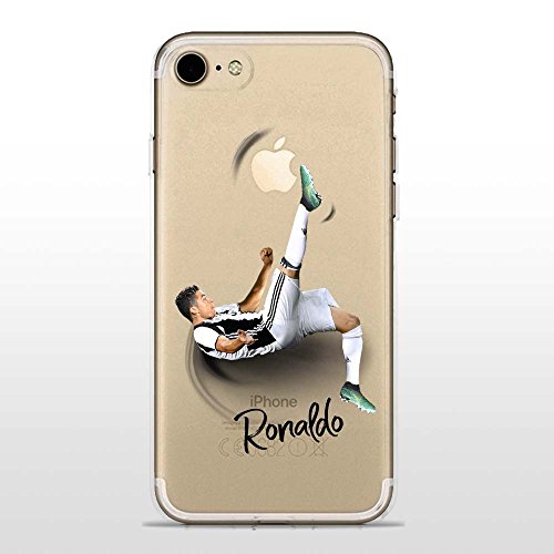 IP7 / IP8 / SE 2020 TPU DURCHSICHTIG Softcae Protective Schutzhülle Handycover Etui Staubdicht Telefon-Kasten Case Shell Abdeckung Back Cover, Soccer Collection, CR7 Juve, iPhone 7/8 / SE 2020 von SLIDE