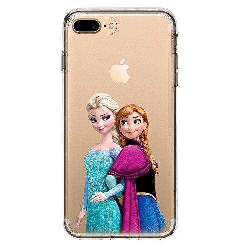 IP7Plus, IP8Plus TPU Softcae Weiß Protective Schutzhülle Handycover Etui Bumper Staubdicht Telefon-Kasten Case Shell Abdeckung, Sammlung Special, Frozen ELSA Anna, iPhone 7 Plus, iPhone 8 Plus von SLIDE