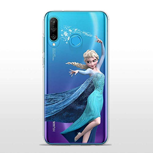 P30 Lite TPU Hülle Softcae Weiß Protective Schutzhülle Handycover Etui Bumper Staubdicht Telefon-Kasten Case Shell Abdeckung, Sammlung Special, Frozen ELSA, Huawei P30 Lite von SLIDE