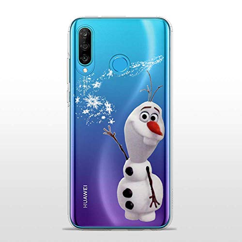 P30 Lite TPU Hülle Softcae Weiß Protective Schutzhülle Handycover Etui Bumper Staubdicht Telefon-Kasten Case Shell Abdeckung, Sammlung Special, Frozen Olaf, Huawei P30 Lite von SLIDE