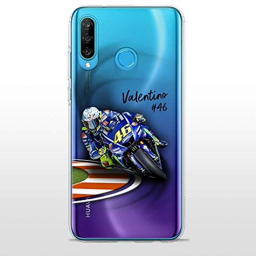 P30Lite TPU DURCHSICHTIG Softcae Hülle Protective Schutzhülle Handyhülle Etui Bumper Staubdicht Telefon-Kasten Case Abdeckung Bumper Back Cover, Moto Gp Collection, Vale, Huawei P30 Lite von SLIDE