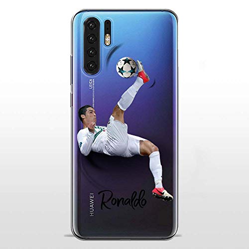 P30Pro TPU DURCHSICHTIG Softcae Hülle Protective Schutzhülle Handycover Etui Staubdicht Telefon-Kasten Case Abdeckung Bumper Back Cover, Soccer Collection, CR7 Portugal, Huawei P30 Pro von SLIDE