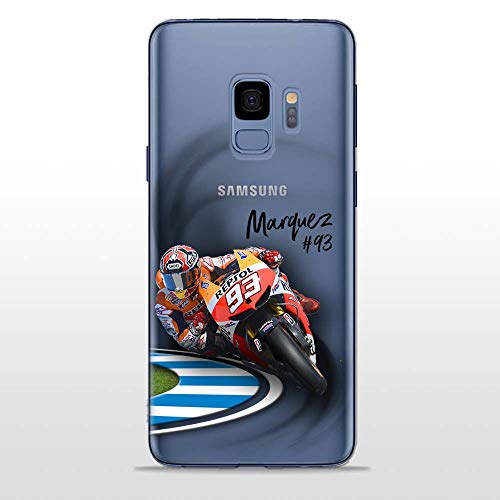 S9 TPU DURCHSICHTIG Softcae Hülle Protective Schutzhülle Handyhülle Etui Bumper Staubdicht Telefon-Kasten Case Abdeckung Bumper Back Cover, Moto Gp Collection, Marc, Galaxy S9 von SLIDE