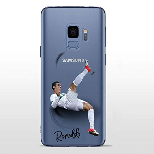 S9 TPU DURCHSICHTIG Softcae Protective Schutzhülle Handycover Etui Staubdicht Telefon-Kasten Case Shell Abdeckung Bumper Back Cover, Soccer Collection, CR7 Portugal, Galaxy S9 von SLIDE