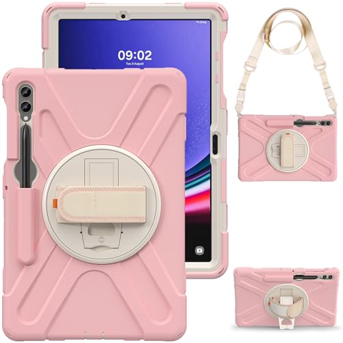 SLLMYYX Hülle für Samsung Galaxy Tab S7 FE 12.4 Zoll SM-T730/SM-T733/SM-T736B, 360 Grad drehbare Handschlaufe Stoßfest Schutzhülle mit Schultergurt, Kirschrosa SLLMYYX Hülle für Samsung Galaxy Tab S7 FE 12.4 Zoll SM-T730/SM-T733/SM-T736B, 360 Grad drehbare Handschlaufe Stoßfest Schutzhülle mit Schultergurt, Kirschrosa von SLLMYYX