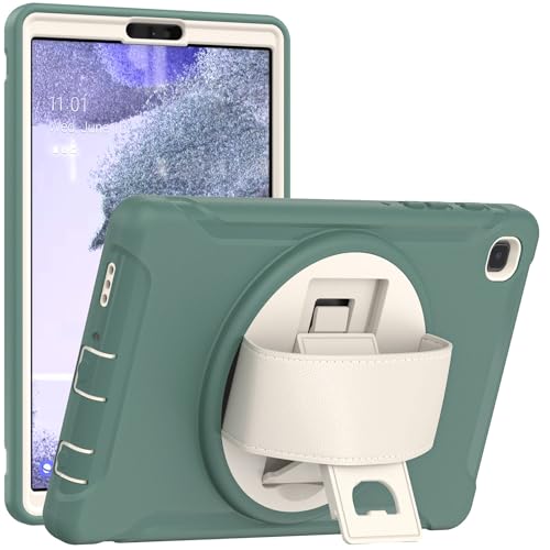 SLLMYYX Schutzhülle für Samsung Galaxy Tab A7 Lite 8,7 Zoll SM-T220/SM-T225, 360 Grad drehbarer Ständer, stoßfeste Schutzhülle mit Handschlaufe, Grün SLLMYYX Schutzhülle für Samsung Galaxy Tab A7 Lite 8,7 Zoll SM-T220/SM-T225, 360 Grad drehbarer Ständer, stoßfeste Schutzhülle mit Handschlaufe, Grün von SLLMYYX