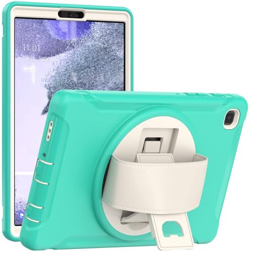 SLLMYYX Schutzhülle für Samsung Galaxy Tab A7 Lite 8,7 Zoll SM-T220/SM-T225, 360 Grad drehbarer Ständer, stoßfeste Schutzhülle mit Handschlaufe, Mintgrün SLLMYYX Schutzhülle für Samsung Galaxy Tab A7 Lite 8,7 Zoll SM-T220/SM-T225, 360 Grad drehbarer Ständer, stoßfeste Schutzhülle mit Handschlaufe, Mintgrün von SLLMYYX