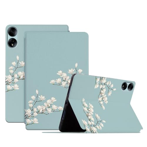 SLLMYYX Tablet-Hülle für Honor MagicPad 13 Tablet 2023 13 Zoll, Slim Stand Leder Schutzhülle mit Auto Wake/Sleep (Gardenie) von SLLMYYX