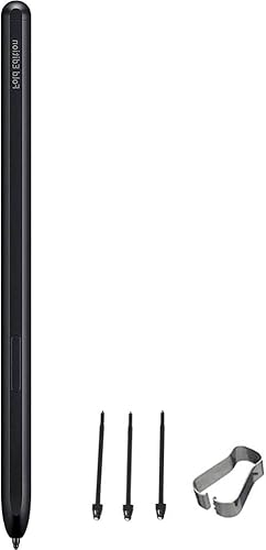 Galaxy Z Fold 4/5 S Pen Fold Edition, schlanke 1,5 mm Stiftspitze, 4.096 Druckstufen, Stylus-Stift, nur kompatibel mit Galaxy Z Fold 4 und 5 Handys, alle Versionen mit 3 Spitzen/Federn (schwarz) von SLQ