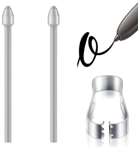 Weiche Spitzen: S25 Ultra-Stiftspitzen, Ersatzspitzen für Samsung Galaxy Tab S25/S24 Ultra 5G, alle Versionen Stylus S Pen Ersatzspitzen/Federn + Pinzette (2 weiche Spitzen, grau) von SLQ