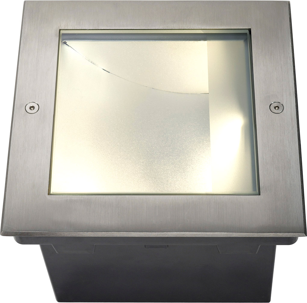 DASAR LED SQUARE Bodeneinbau- leuchte, asymmetrisch, Edel- stahl 316, 28W, - Einbauleuchten (Outdoor) von SLV