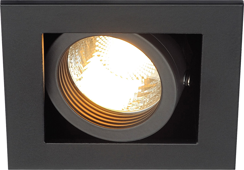 KADUX 1 GU10 Downlight, eckig, mattschwarz, max. 50W - Downlights KADUX 1 GU10 Downlight, eckig, mattschwarz, max. 50W - Downlights von SLV