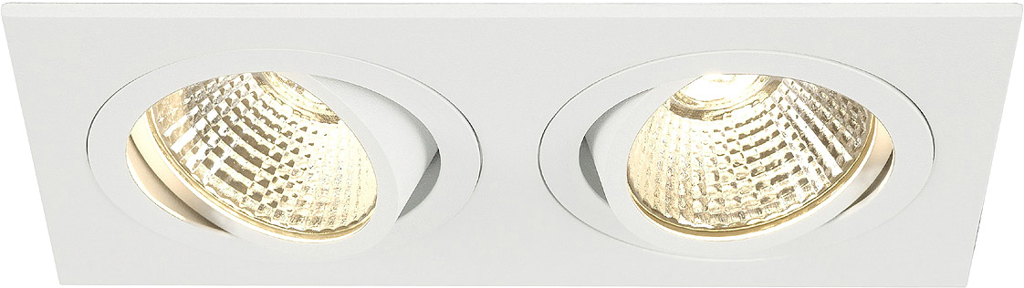 NEW TRIA 2 DL SQUARE Set, mattweiss, 2x6W, 38°, 2700K, inkl. Treiber, Clip - Downlights NEW TRIA 2 DL SQUARE Set, mattweiss, 2x6W, 38°, 2700K, inkl. Treiber, Clip - Downlights von SLV