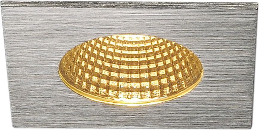 PATTA-F, Deckeneinbauleuchte, eckig, alu-brushed, 9W, 38°, 3000K, inkl. Tr - Downlights PATTA-F, Deckeneinbauleuchte, eckig, alu-brushed, 9W, 38°, 3000K, inkl. Tr - Downlights von SLV