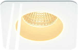 PATTA-F, Deckeneinbauleuchte, eckig, mattweiss, 9W, 38°, 3000K, inkl. Trei - Downlights PATTA-F, Deckeneinbauleuchte, eckig, mattweiss, 9W, 38°, 3000K, inkl. Trei - Downlights von SLV