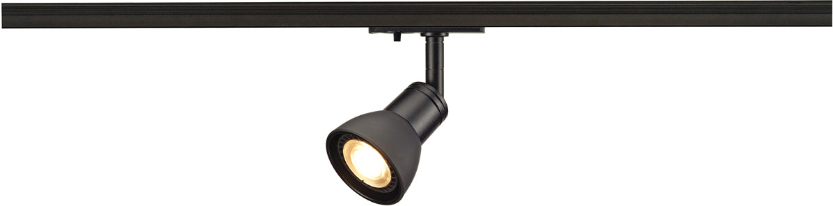 PURIA Spot, schwarz, GU10, max. 50W, inkl. 1P.-Adapter, mit matt-schwarzem - Leuchten mit 1 Phasen Adapter PURIA Spot, schwarz, GU10, max. 50W, inkl. 1P.-Adapter, mit matt-schwarzem - Leuchten mit 1 Phasen Adapter von SLV
