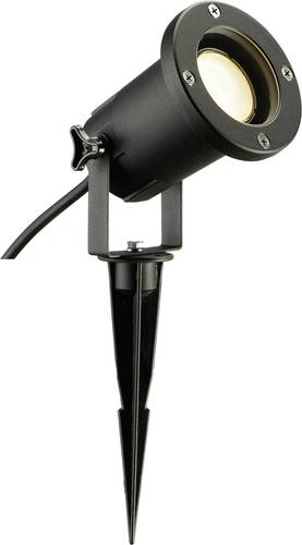 SLV 227410 Nautilus Spike Gartenstrahler LED, Energiesparlampe, Halogen GU10 11W Schwarz von SLV