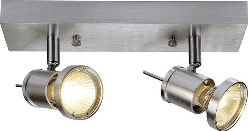 SLV Asto Spot II 147442 Deckenstrahler Halogen GU10 150W Aluminium (gebürstet) von SLV