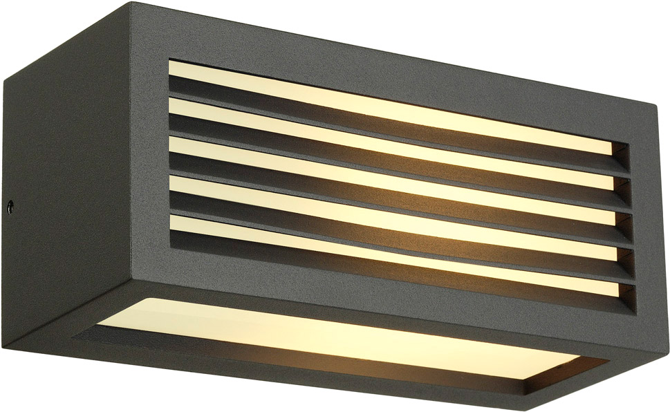 SLV BOX-L E27 Wandleuchte, eckig, anthrazit, E27, max. 18W - Stand-, Wand- und Deckenleuchten (Outdoor) von SLV