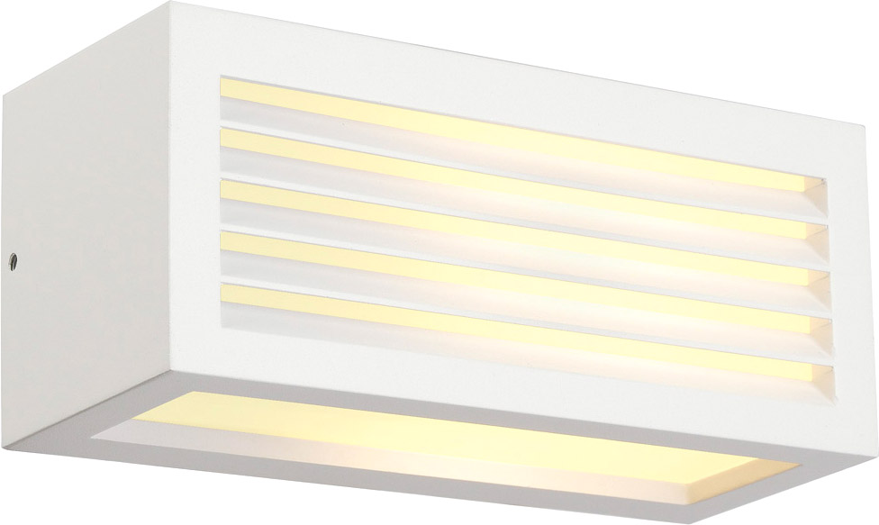 SLV BOX-L E27 Wandleuchte, eckig, weiss, E27, max. 18W - Stand-, Wand- und Deckenleuchten (Outdoor) von SLV
