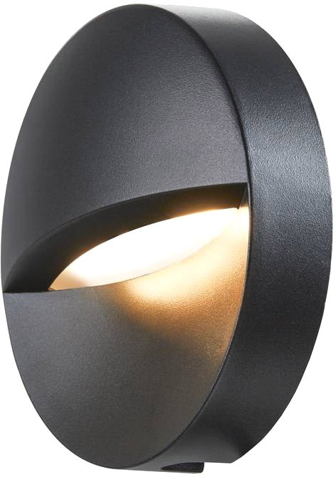 SLV DOWNUNDER OUT, round WL Outdoor LED Wandeinbauleuchte, anthrazit, 3000 - Einbauleuchten (Outdoor) von SLV