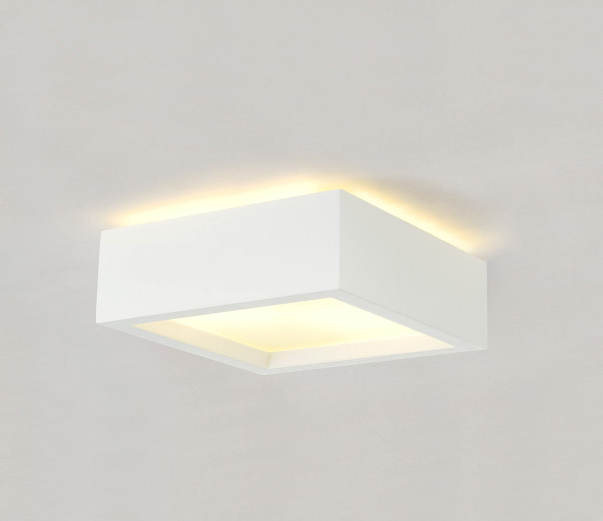 SLV Deckenleuchte, GL 104 E27, eckig, weisser Gips, max. 15W - Wand- und Deckenleuchten SLV Deckenleuchte, GL 104 E27, eckig, weisser Gips, max. 15W - Wand- und Deckenleuchten von SLV
