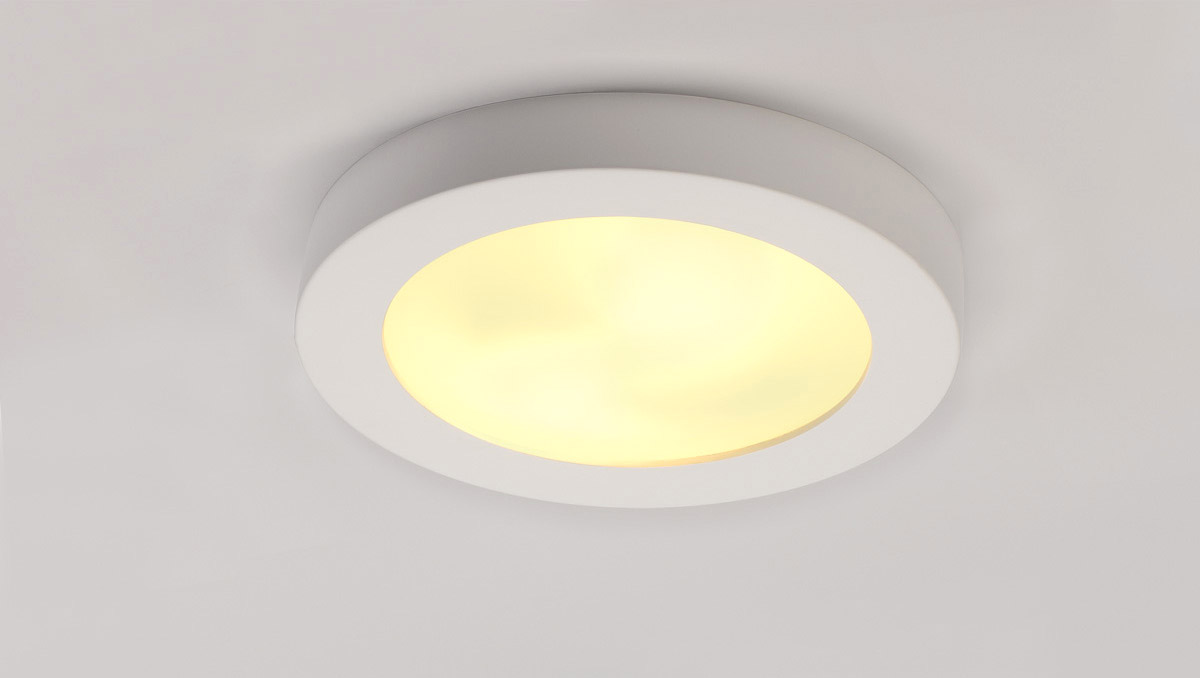 SLV Deckenleuchte, GL 105 E27, rund, weisser Gips, max. 15W - Wand- und Deckenleuchten SLV Deckenleuchte, GL 105 E27, rund, weisser Gips, max. 15W - Wand- und Deckenleuchten von SLV
