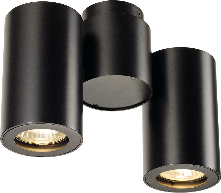 SLV ENOLA_B Wand- Deckenleuchte, zweiflammig, QPAR51, schwarz, max. 100 W - Wand- und Deckenleuchten SLV ENOLA_B Wand- Deckenleuchte, zweiflammig, QPAR51, schwarz, max. 100 W - Wand- und Deckenleuchten von SLV