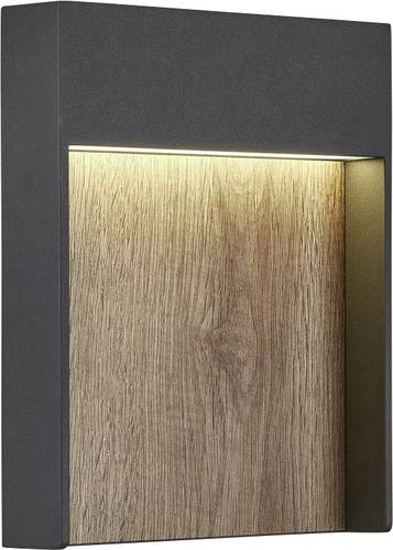 SLV FLATT 1002953 Außenwandleuchte LED fest eingebaut Anthrazit, Braun SLV FLATT 1002953 Außenwandleuchte LED fest eingebaut Anthrazit, Braun von SLV