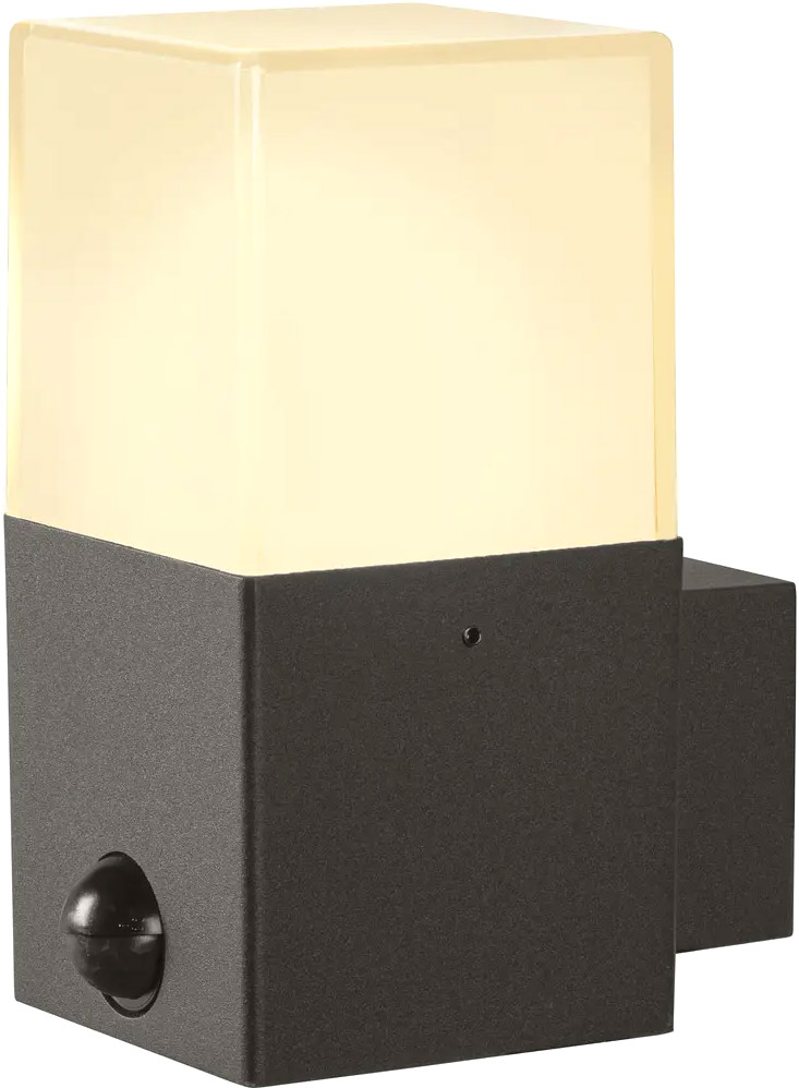 SLV GRAFIT E27 square Sensor, Wandaufbauleuchte anthrazit - Stand-, Wand- und Deckenleuchten (Outdoor) von SLV