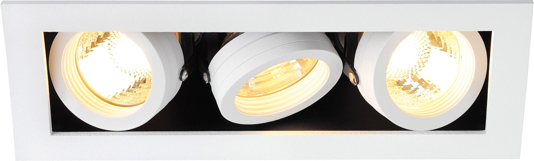 SLV KADUX 3 Einbauleuchte, QPAR51, rechteckig, weiß matt, max. 150W - Downlights SLV KADUX 3 Einbauleuchte, QPAR51, rechteckig, weiß matt, max. 150W - Downlights von SLV