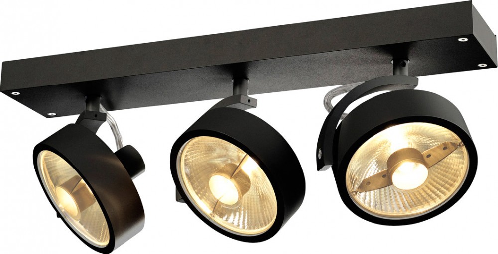 SLV KALU, Wand- und Deckenleuchte, QPAR111, dreiflammig, schwarz, max. 75W - Wand- und Deckenleuchten SLV KALU, Wand- und Deckenleuchte, QPAR111, dreiflammig, schwarz, max. 75W - Wand- und Deckenleuchten von SLV