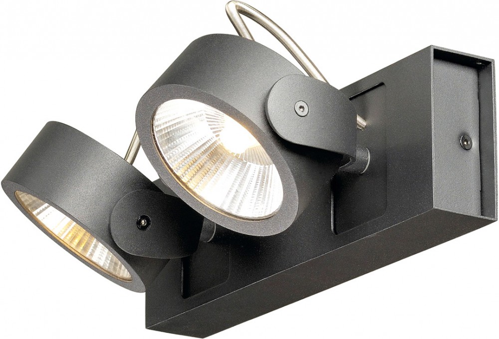 SLV KALU, Wand- und Deckenleuchte, zweiflammig, LED, 3000K, schwarz, 60° - Wand- und Deckenleuchten SLV KALU, Wand- und Deckenleuchte, zweiflammig, LED, 3000K, schwarz, 60° - Wand- und Deckenleuchten von SLV