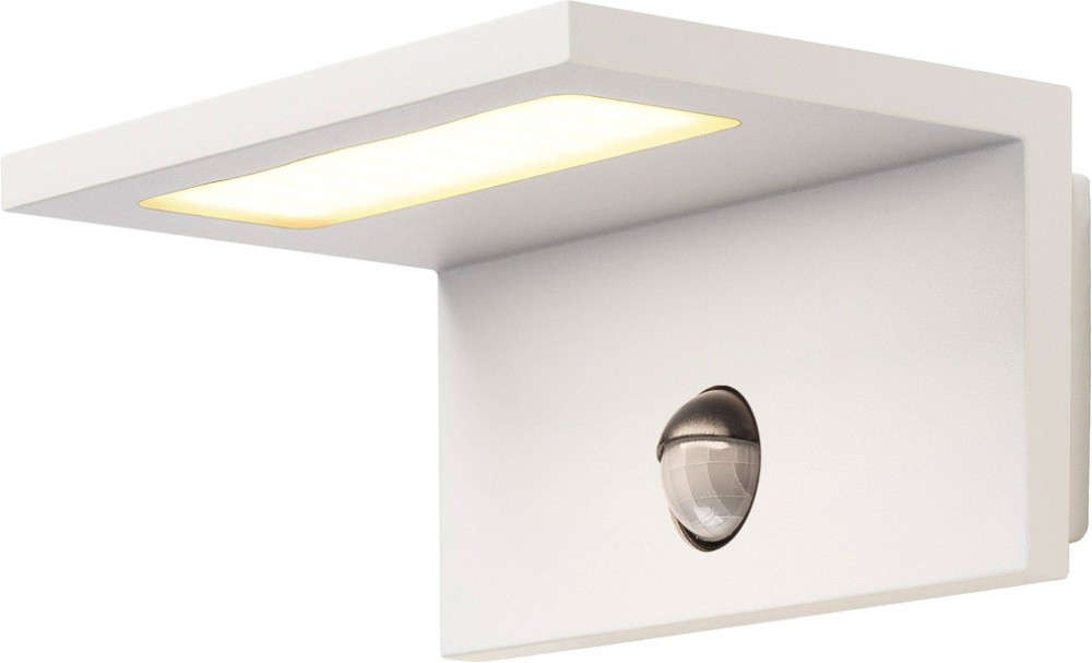 SLV LED SENSOR WL, LED Outdoor Wandaufbauleuchte, IP44, weiß, 3000K - Stand-, Wand- und Deckenleuchten (Outdoor) von SLV