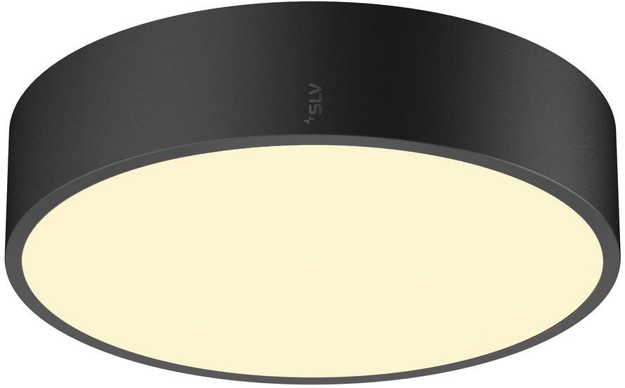 SLV MEDO® PRO 30, Wand- und Deckenaufbauleuchte, rund, 3000/4000K, 10W, DALI, Touch, 110°, schwarz - Wand- und Deckenleuchten von SLV