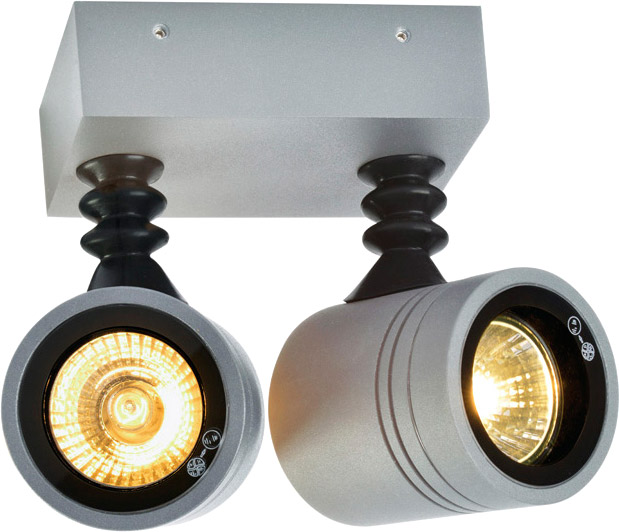 SLV MYRA WALL Outdoor Wand- und Deckenleuchte, QPAR51, IP55, silbergrau - Stand-, Wand- und Deckenleuchten (Outdoor) von SLV