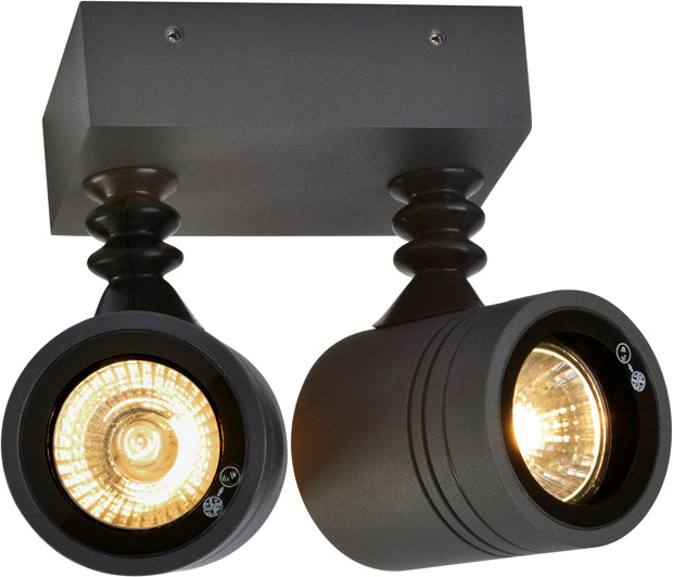 SLV NEW MYRA WALL SPOT Wandleuchte, anthrazit, 2xGU10, max. 2x50W, IP55 - Stand-, Wand- und Deckenleuchten (Outdoor) von SLV