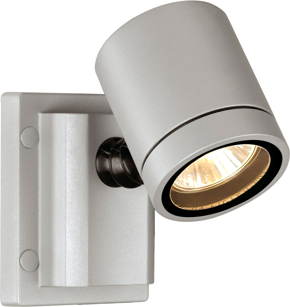 SLV NEW MYRA WALL Wandleuchte, silbergrau, GU10, max. 50W, IP55 - Stand-, Wand- und Deckenleuchten (Outdoor) von SLV