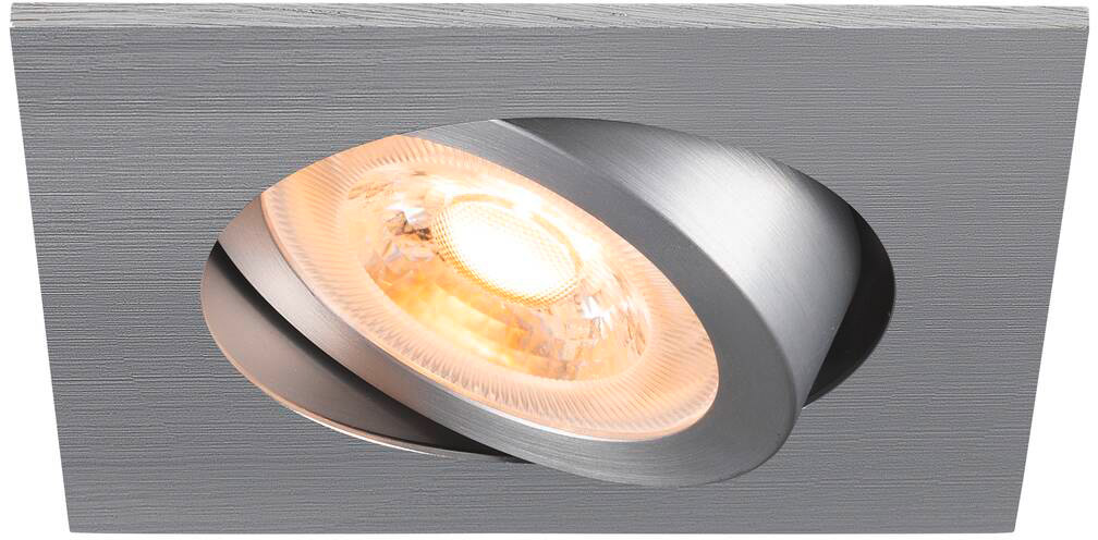 SLV NEW TRIA® 68, Deckeneinbauleuchte, quadratisch, max. 10W GU10, aluminium - Einbauleuchten von SLV