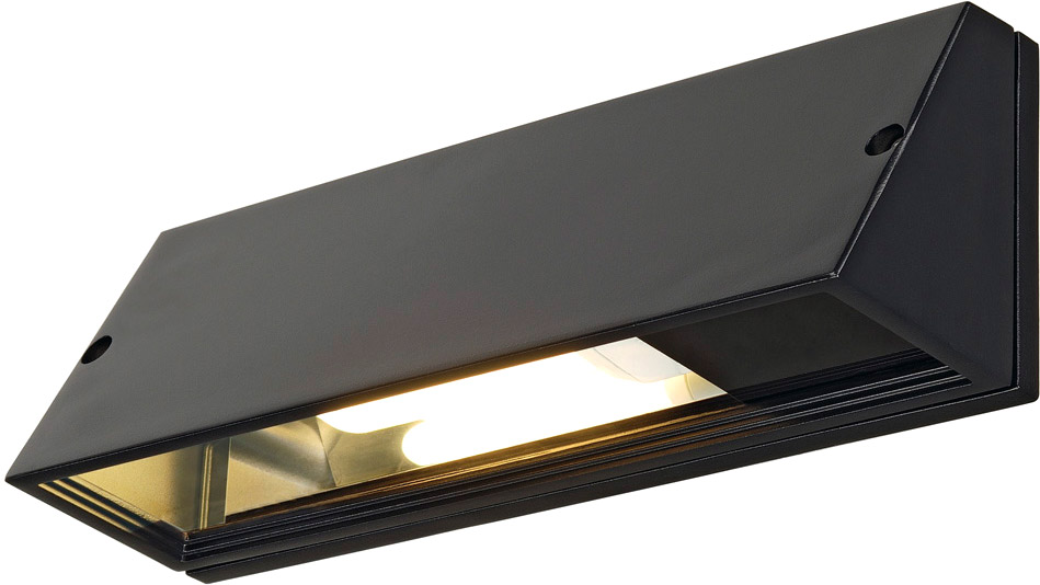 SLV PEMA SQUARE Wandleuchte, schwarz, E27, max. 15W - Stand-, Wand- und Deckenleuchten (Outdoor) von SLV