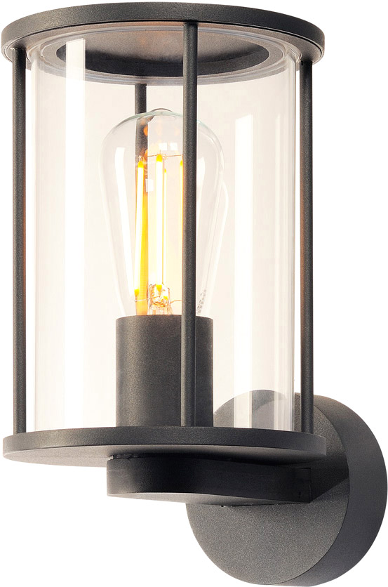 SLV PHOTONIA Outdoor Wandleuchte, A60, IP55, anthrazit, Glas klar, 60W - Stand-, Wand- und Deckenleuchten (Outdoor) von SLV
