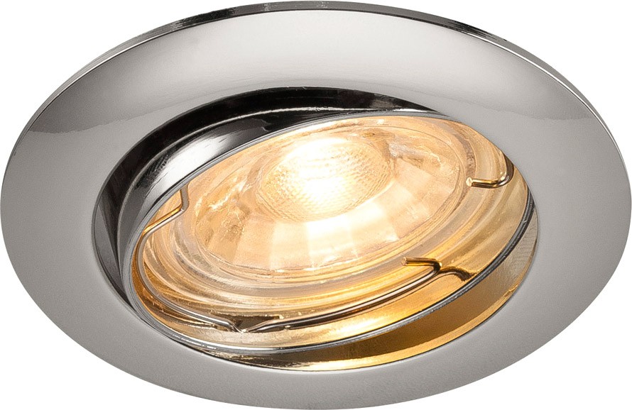 SLV PIKA, Deckeneinbauleuchte, QPAR51, schwenkbar, chrom, max. 50W - Downlights SLV PIKA, Deckeneinbauleuchte, QPAR51, schwenkbar, chrom, max. 50W - Downlights von SLV