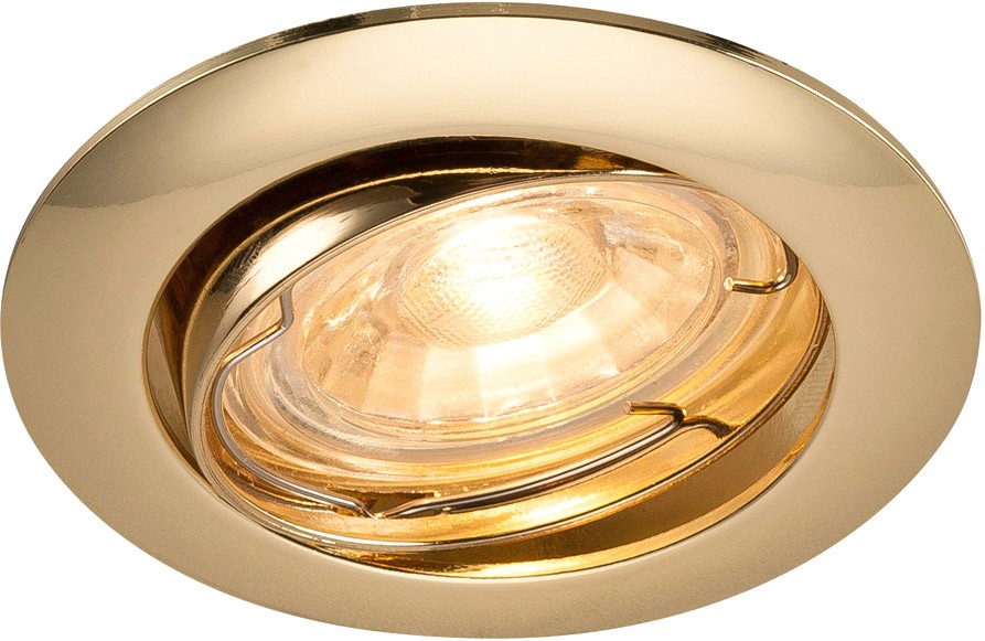 SLV PIKA, Deckeneinbauleuchte, QPAR51, schwenkbar, messing, max. 50W - Downlights SLV PIKA, Deckeneinbauleuchte, QPAR51, schwenkbar, messing, max. 50W - Downlights von SLV