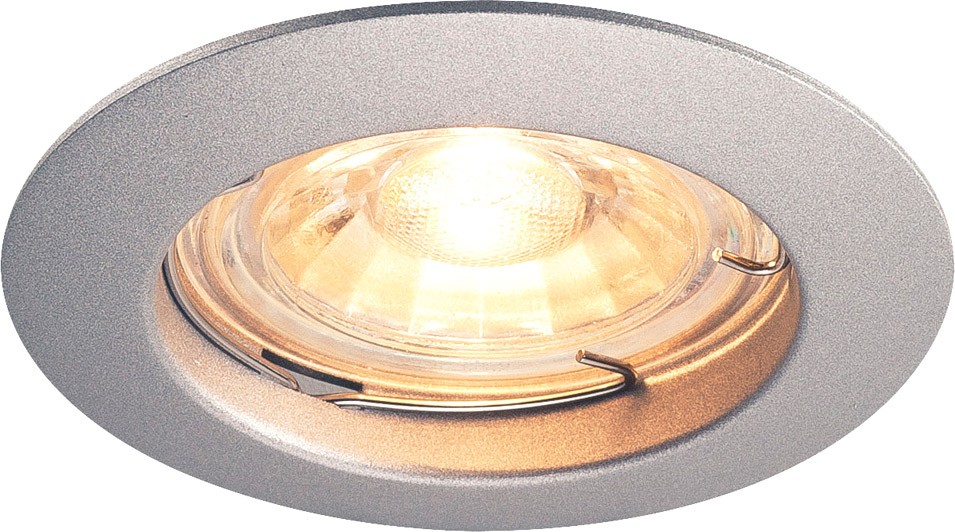 SLV PIKA, Deckeneinbauleuchte, QPAR51, starr, silbergrau, max. 50W - Downlights von SLV