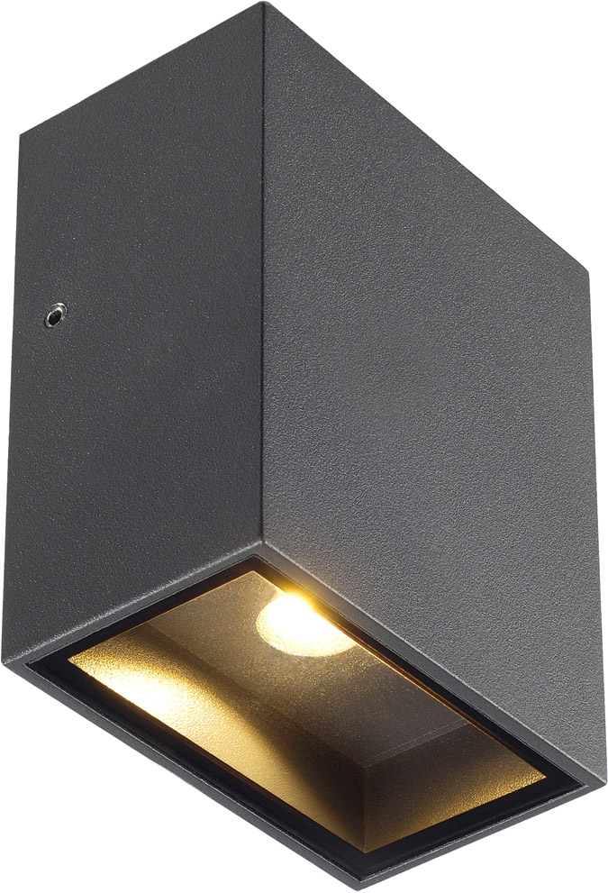 SLV QUAD 1 XL, Wandleuchte, eckig, anthrazit, LED, 1x3,2W, 3000K - Stand-, Wand- und Deckenleuchten (Outdoor) von SLV