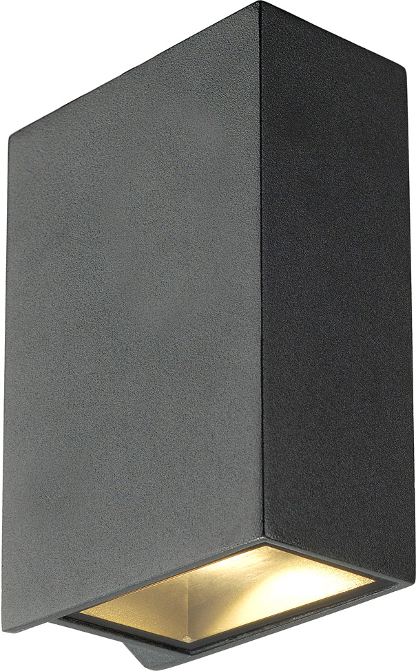 SLV QUAD 2 XL, Wandleuchte, eckig, anthrazit, LED, 2x3,2W, 3000K, up-down - Stand-, Wand- und Deckenleuchten (Outdoor) von SLV